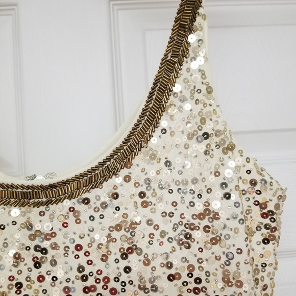 Bebe New Years Eve Ethereal Girl Sequined Mini Dress - Picture 3 of 4